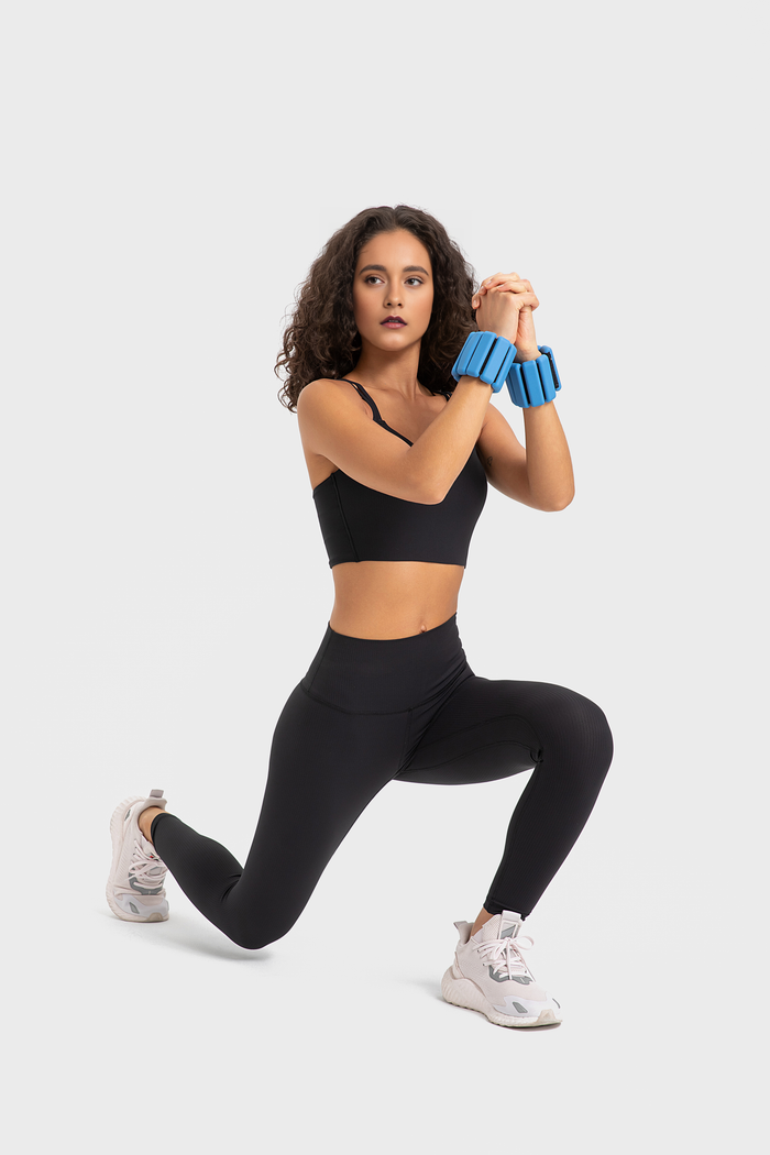 Ribbed back sports bra