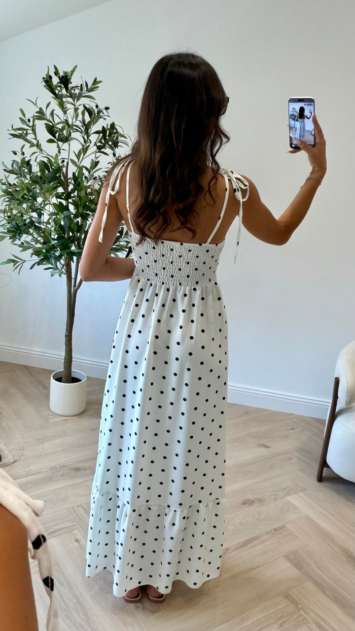 Robe longue à pois DS.Sélection