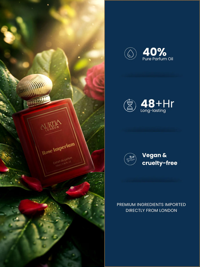 Rose Imperium By Aureia London | 48 Hours Long Lasting Extrait de Parfum