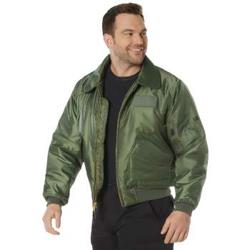 Rothco CWU-45P Flight Jacket Black and Sage Green