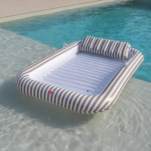 Sacha Large Inflatable Tanning Pool Mat with Sprinkler & Removable Pillow