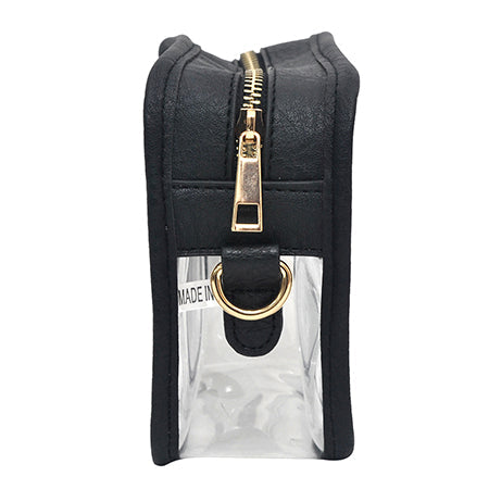 soccer clear crossbody bag, stadium approved soccer bag, NGIL clear soccer bag, clear game day bag, soccer stadium bag, soccer event crossbody, soccer fan clear bag, transparent soccer bag, soccer mom crossbody, soccer match bag, clear soccer purse, adjustable strap soccer bag, faux leather soccer bag, clear PVC soccer bag, gold accent soccer bag, soccer team clear tote, stadium soccer purse, small clear soccer crossbody, soccer game clear bag, soccer accessories bag