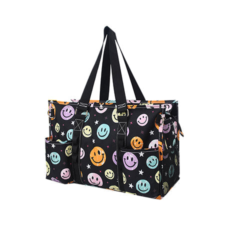!SALE! Smiley Faces NGIL Zippered Lined Caddy Organizer Tote Bag