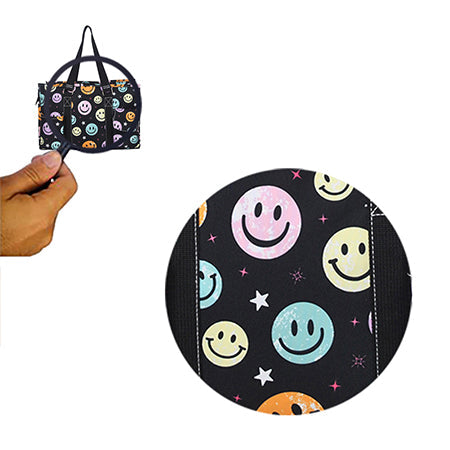 !SALE! Smiley Faces NGIL Zippered Lined Caddy Organizer Tote Bag
