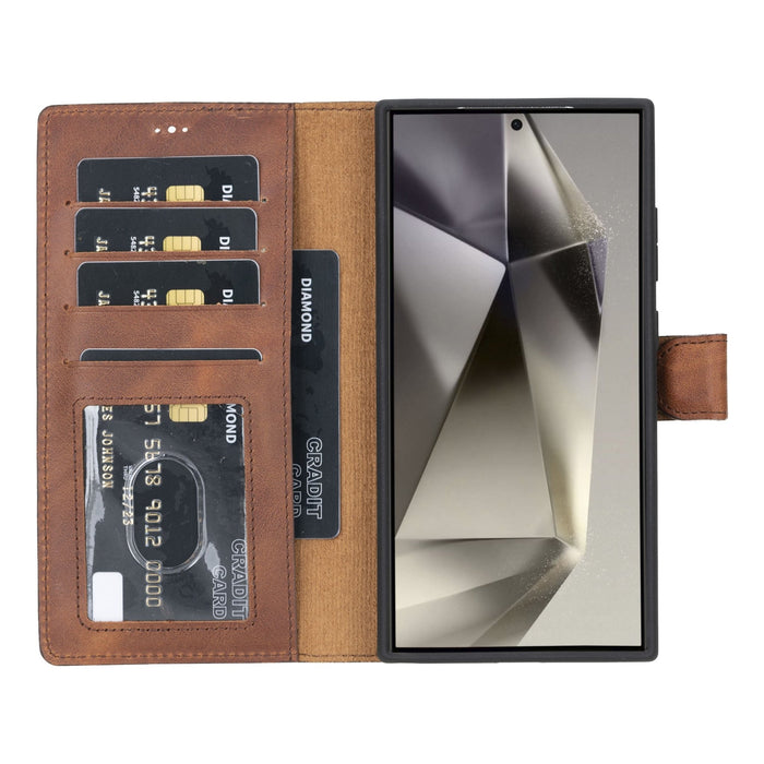 Samsung Galaxy S24 Ultra Leather Wallet Case by Hardiston - premium Samsung S - 24 Cases