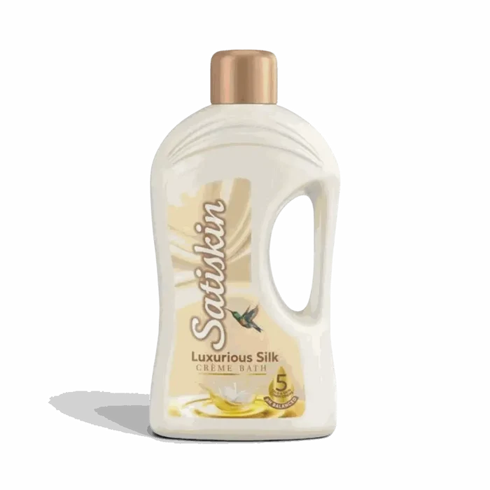 Satiskin Luxurious Silk Bubble Bath 2L bottle with nourishing oils and skin conditioners