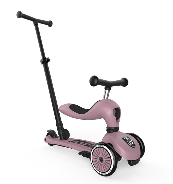 Scoot & Ride - Scooter - Highwaykick 1 - Push & Go - 2 in 1 Kickboard/ Kickboard with Seat - Wildberry - Sitting