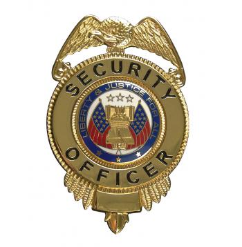 Security Officer Badge w/ Flags