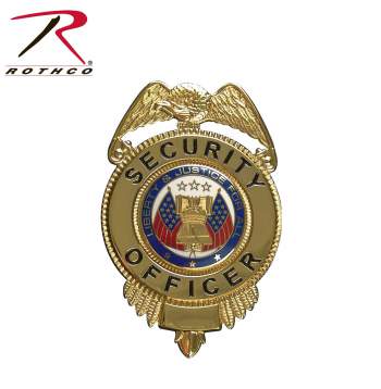 Security Officer Badge w/ Flags