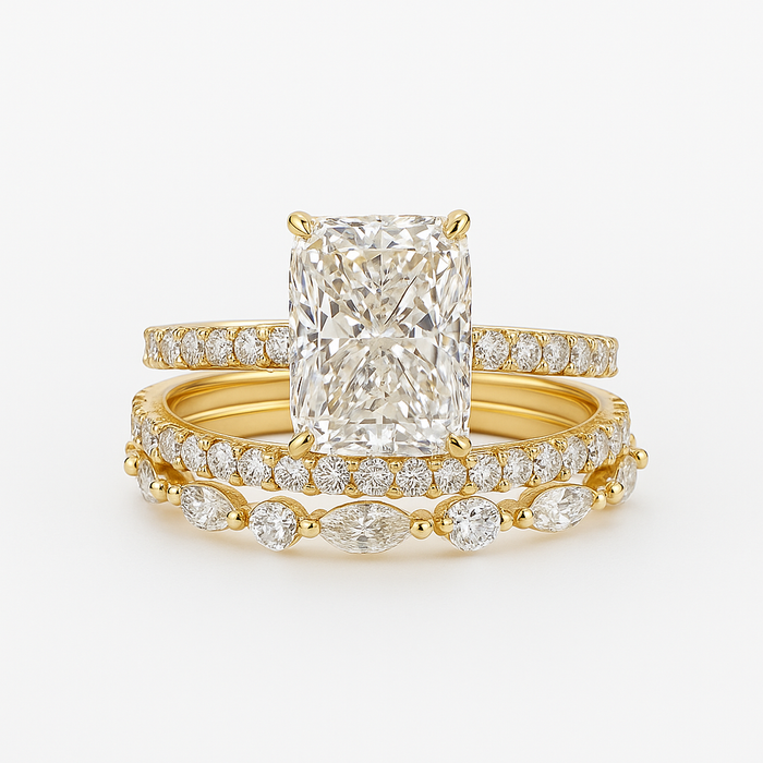 Set of 3 wedding rings Jaily | Gold