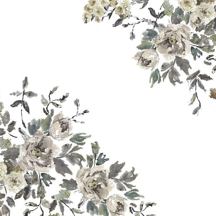 Shanghai Garden Ecru 100% Linen Shower Curtain - Designers Guilt