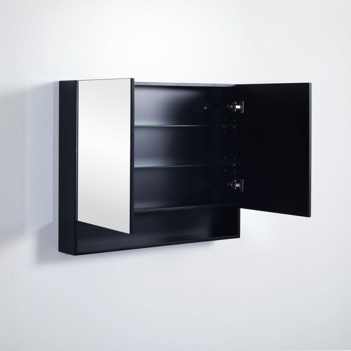 Shaving Cabinet  Matte Black Finish 600–1480mm