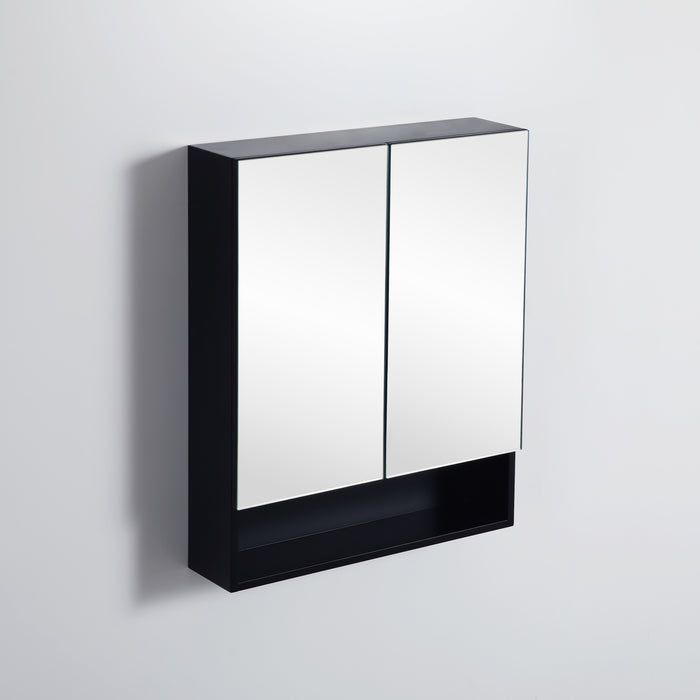 Shaving Cabinet  Matte Black Finish 600–1480mm