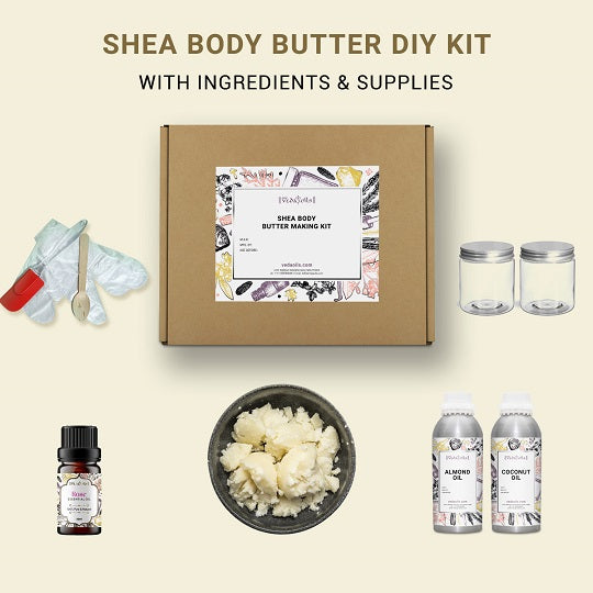 Shea Body Butter Making Kit Ingredients