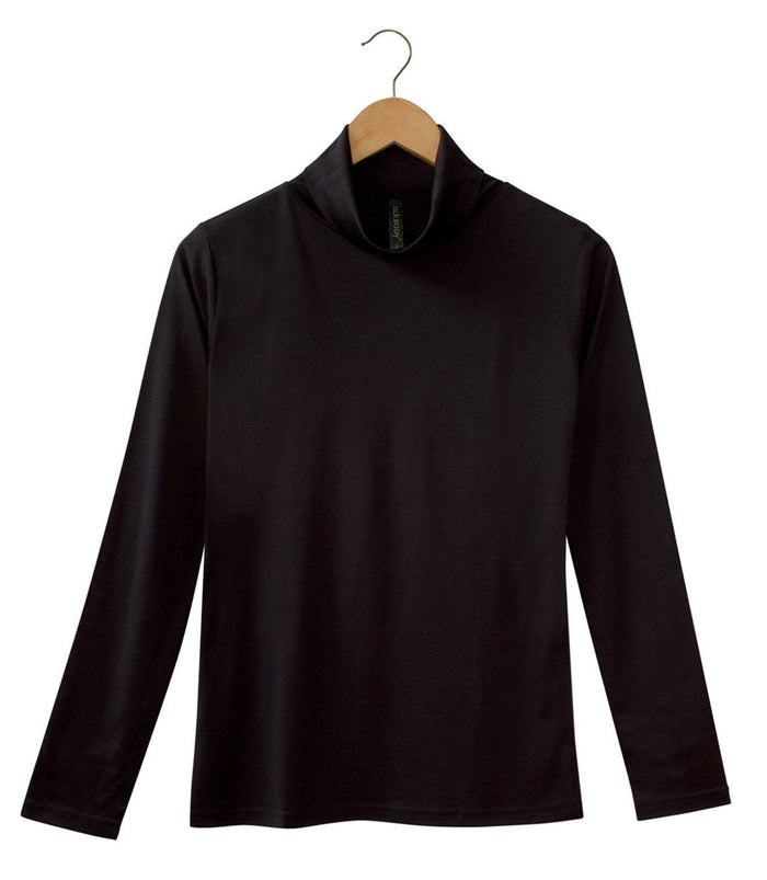 Women's Silkspun Turtle Neck in Black