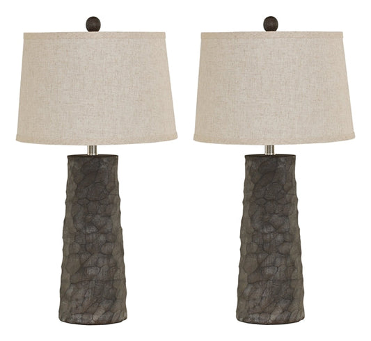 Sinda L328984 Gray Poly Table Lamp 2CN
