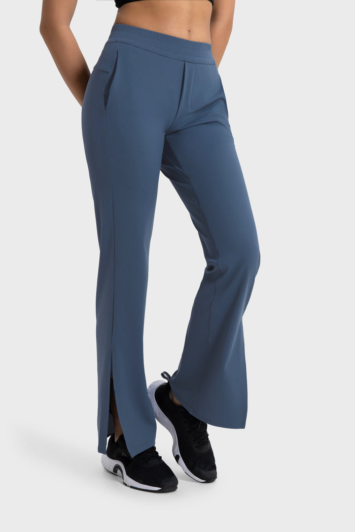 Slim Fit Yoga Leggings with Micro Split for Women