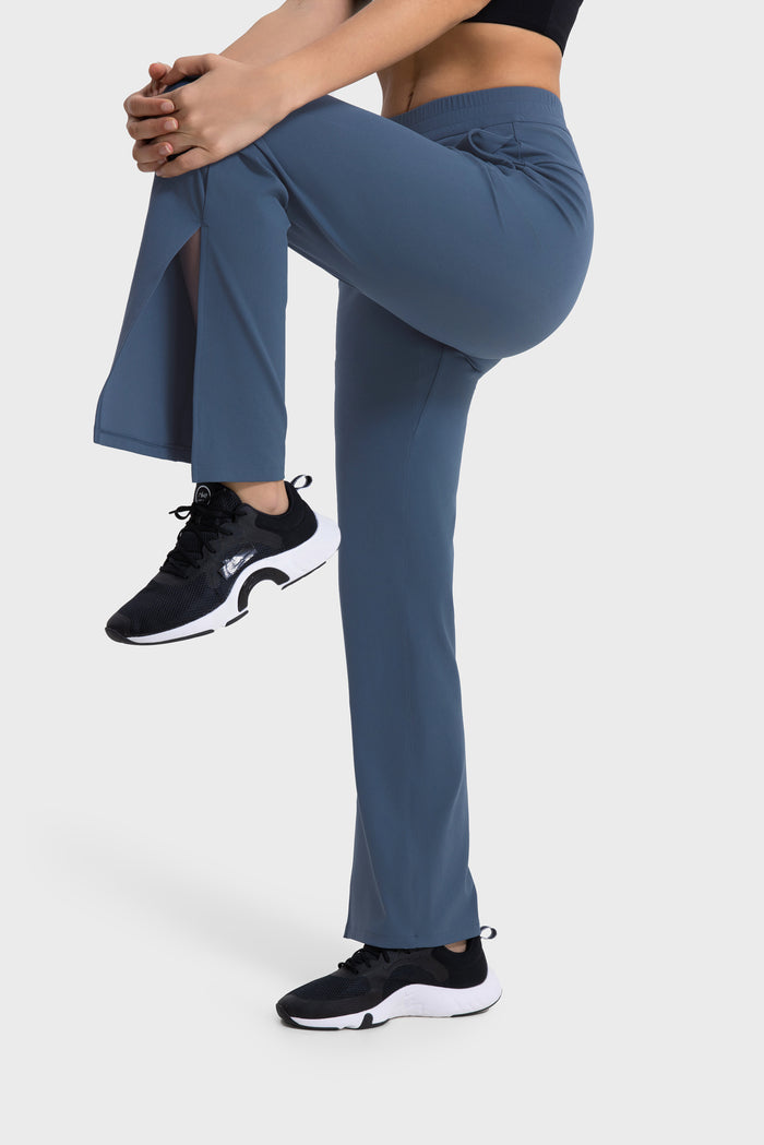 Slim Fit Yoga Leggings with Micro Split for Women