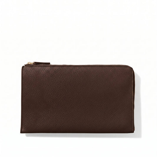 Slim Zip Travel Wallet Umber