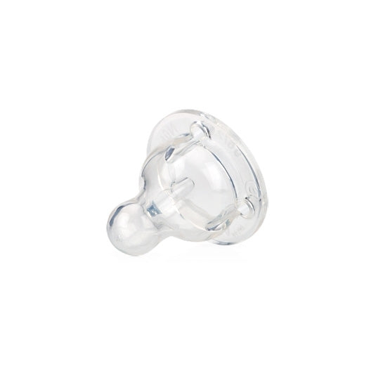The Slow Flow Standard Neck Nipple - 6 pack features clear silicone nipples with a round tip and wide base, designed for anti-colic use and compatibility with standard neck bottles. Displayed on a white background.