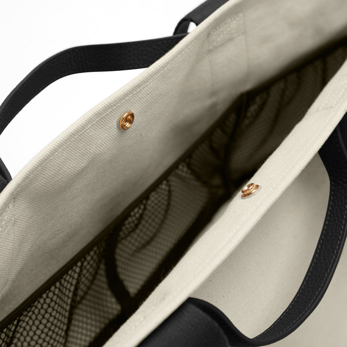 Small Canvas Tote Natural Canvas/Black