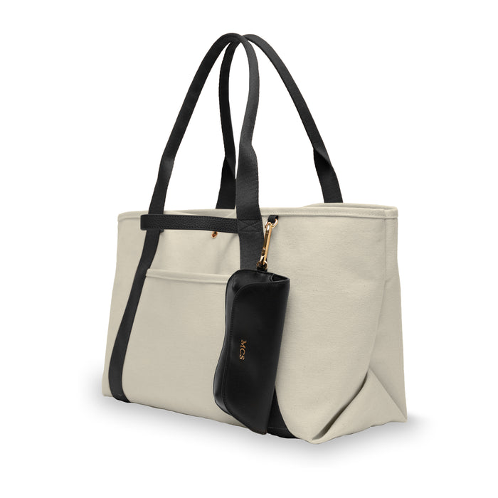 Small Canvas Tote Natural Canvas/Black