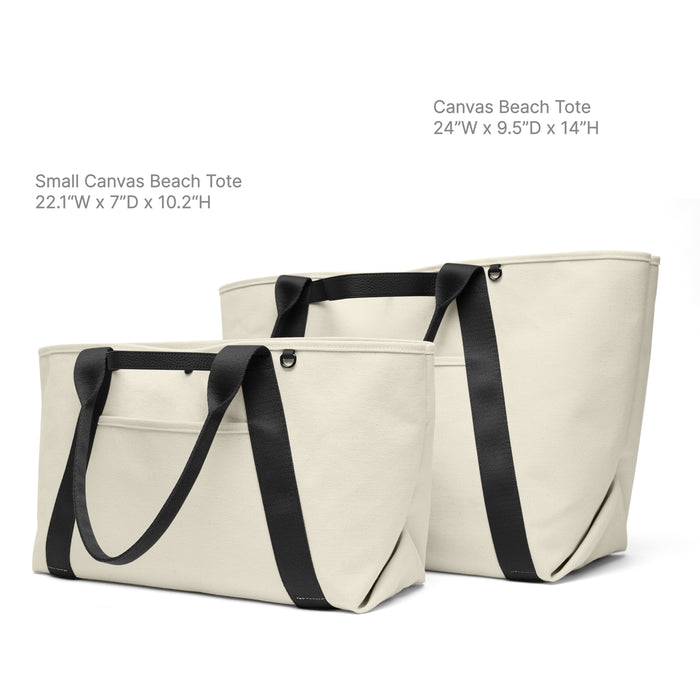 Small Canvas Tote Natural Canvas/Black