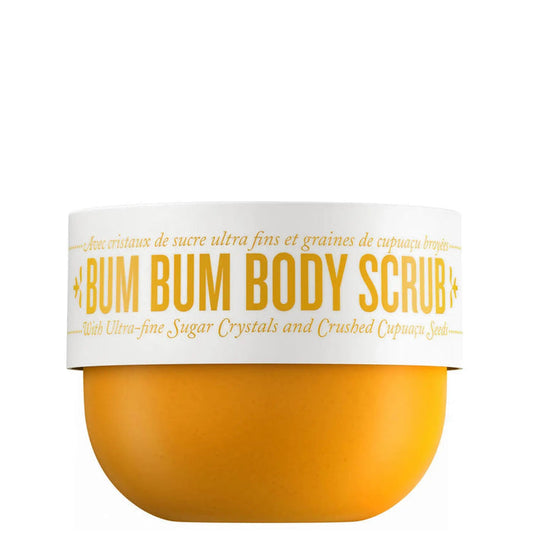 Sol de Janeiro Bum Bum Body Scrub in 220g jar, featuring a creamy exfoliating texture with tropical scent for smooth skin.