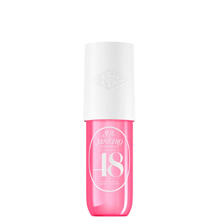 Sol de Janeiro Cheirosa 48 perfume mist spray bottle with floral and citrus scent, 90ml, elegant packaging.
