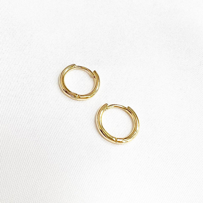 Soleil Huggie Hoops Earrings Gold Filled