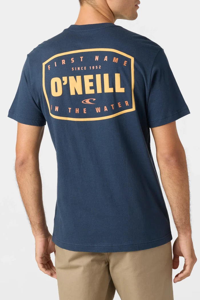 O’Neill Stamped tee navy cotton graphic shirt size medium.