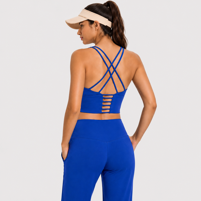 Strappy Back Sports Bra for Women – Medium Support