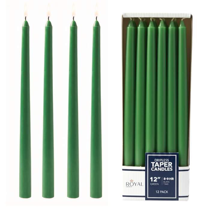 TAPER CANDLE - 0.8" × 12" - Green