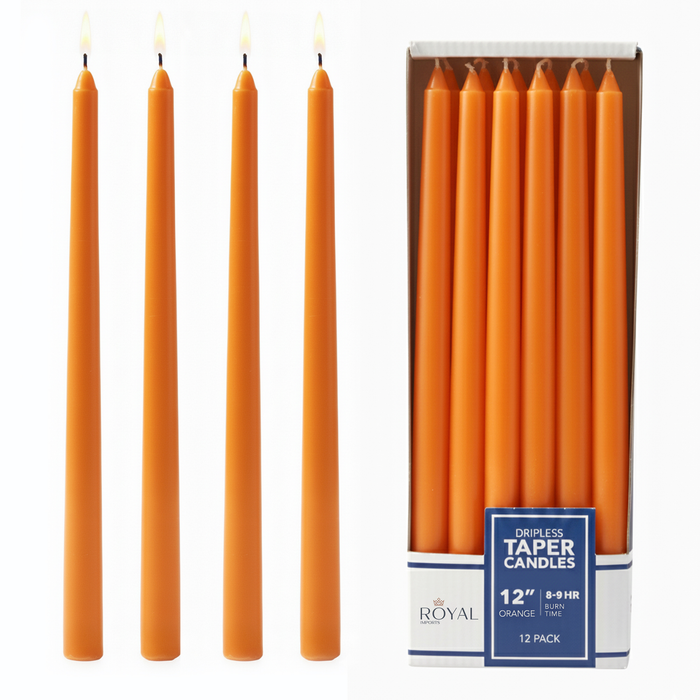 TAPER CANDLE - 0.8" × 12" - Orange