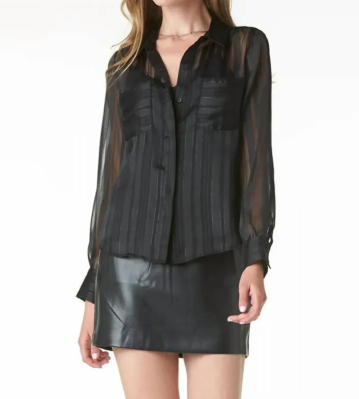 Tart Collection Sheer Striped Blouse