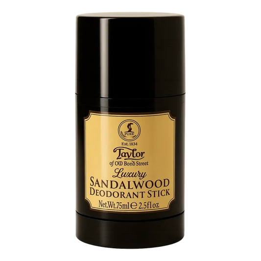 Taylor of Old Bond Street Luxury Sandalwood deodorantstift i svart med gyllen etikett