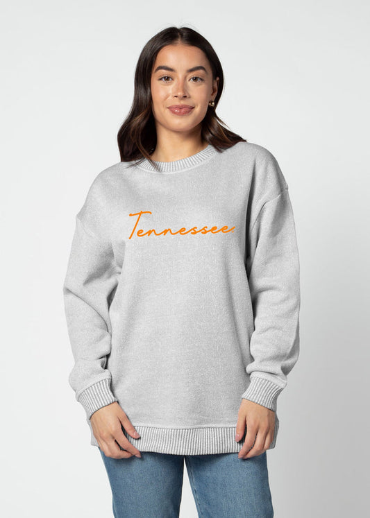 Tennessee Volunteers Women's Heather Grey Warm Up Crew Sweatshirt