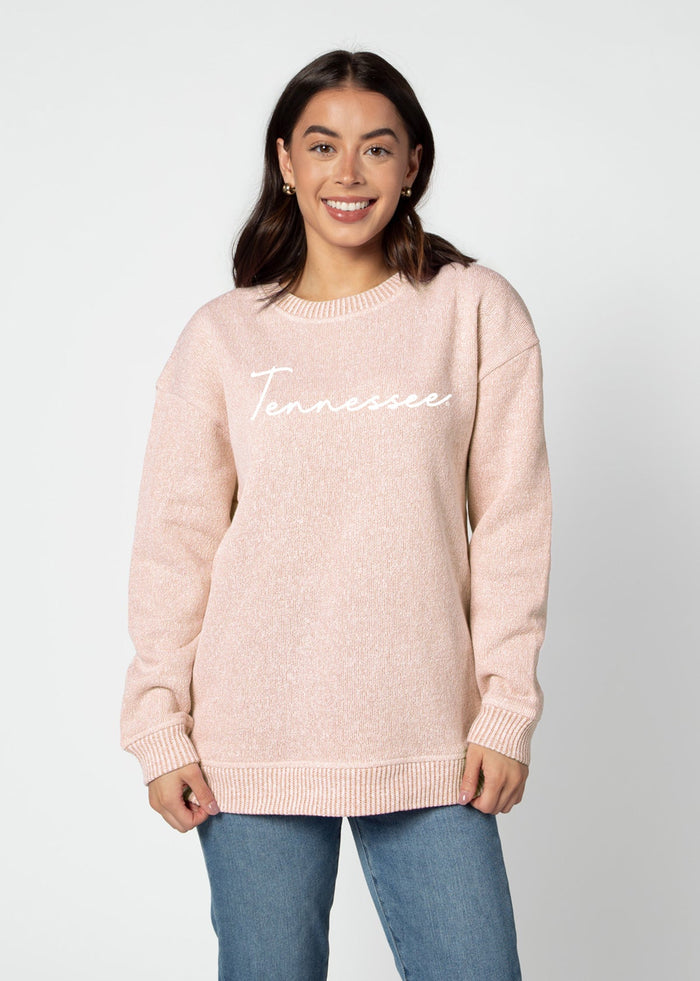 Tennessee Volunteers Women's Light Orange Warm Up Crew Sweatshirt