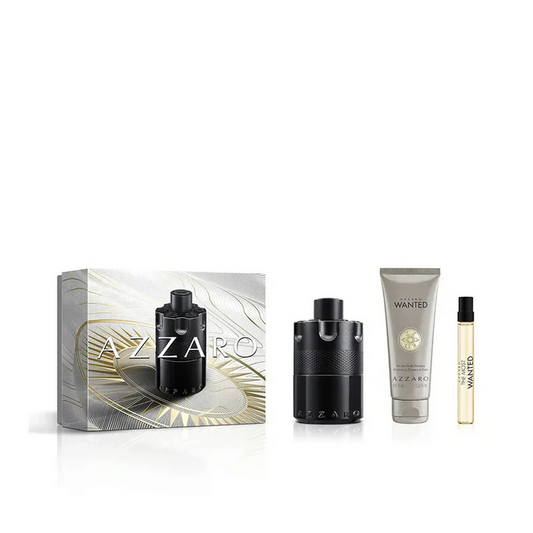 The Most Wanted Intense Gift Set featuring 3.38 oz. EDP, 0.33 oz. EDP, and 2.53 oz. Hair and Body Shampoo.