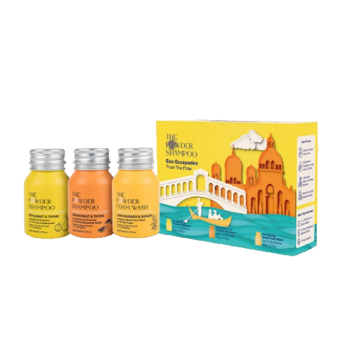 The Powder Shampoo Eco Escapades Trust the Flow Set