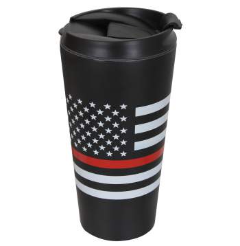 Thin Red Line Flag Travel Mug