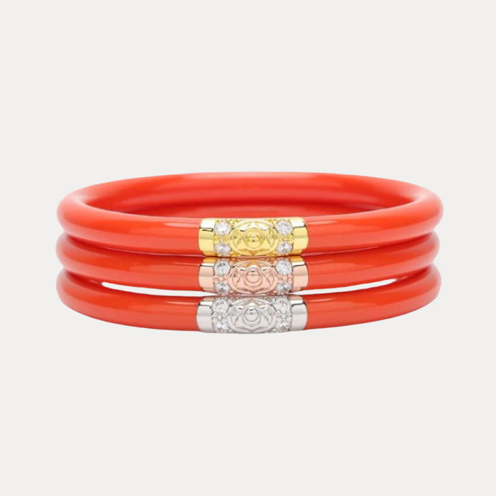 Three Kings All Weather Bangles® (AWB®) - Coral | Bangle Bracelets for Women | BuDhaGirl