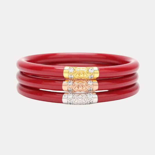 Three Kings All Weather Bangles® (AWB®) - Red | Bangle Bracelets for Women | BuDhaGirl