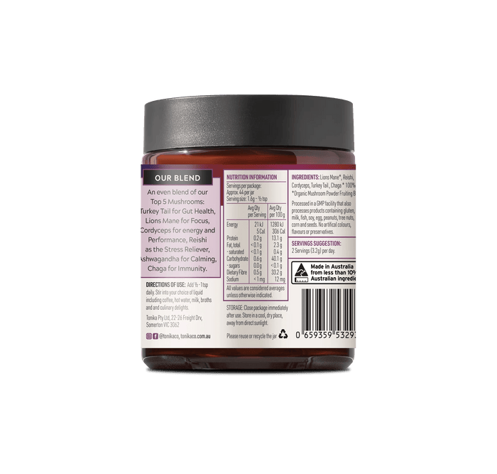 Tonika Powder TONIKA Organic 5 Mushroom Blend - THE MASTER 70gm