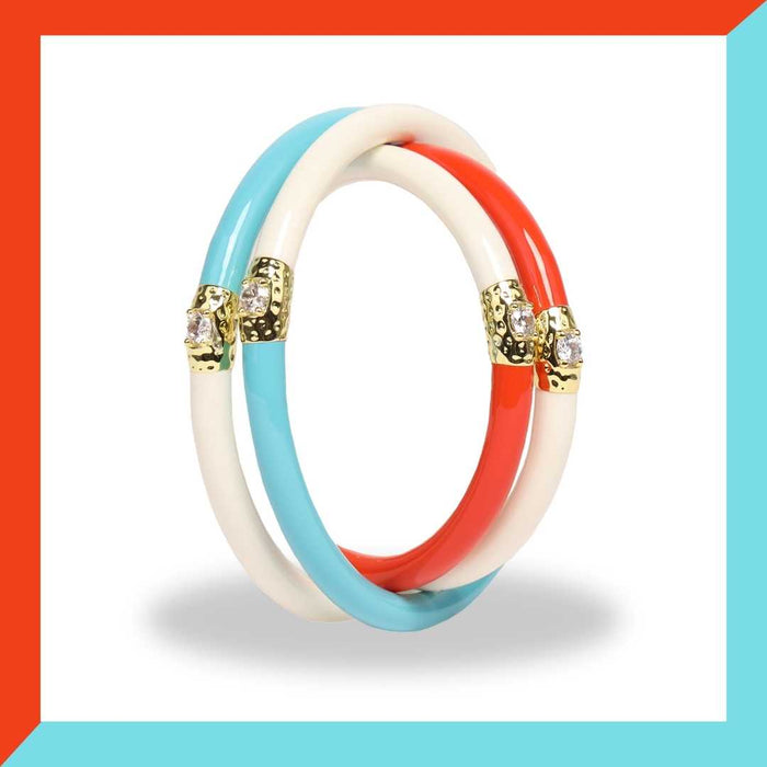 12.01.360.13.SM2,12.01.360.13.MD2,12.01.360.13.LG2,12.01.360.13.XL2, Turquoise/Ivory Yin & Yang All Weather Bangles® (AWB®) | Bangle Bracelets for Women | BuDhaGirl