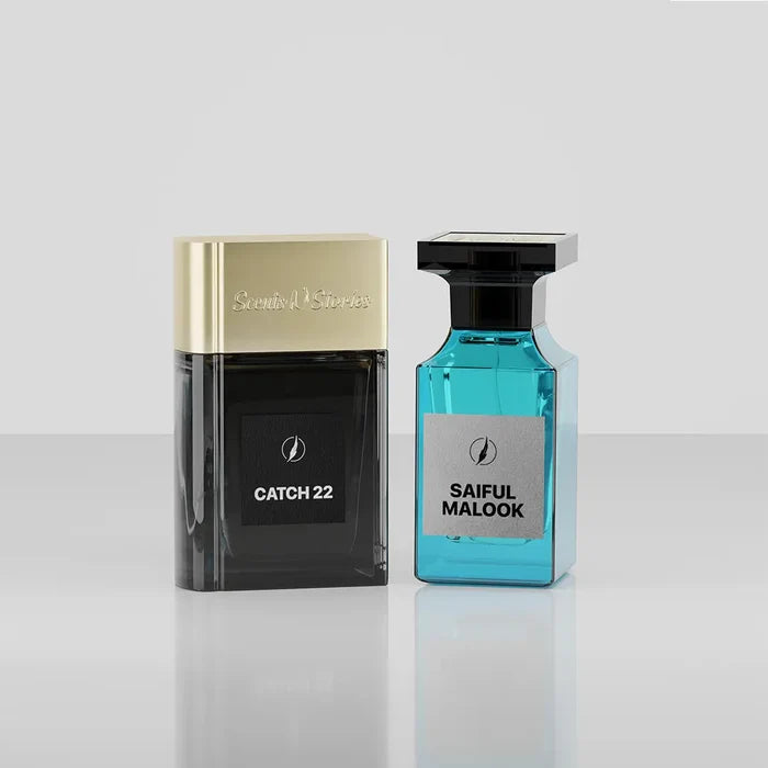 Scents N Stories men’s perfume gift box with a bold and fresh fragrance duo.