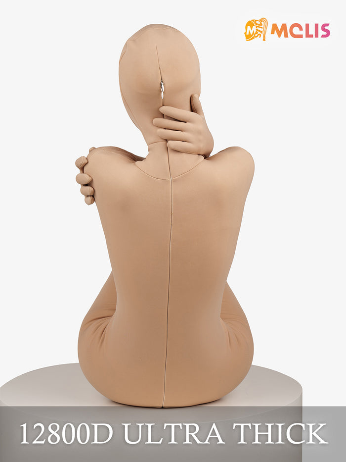 InTheMask by MOLIS Ultra Thick Series 2nd Gen 12800D seam-reduced Zentai suit for Kigurumi, shown in close-up detail.