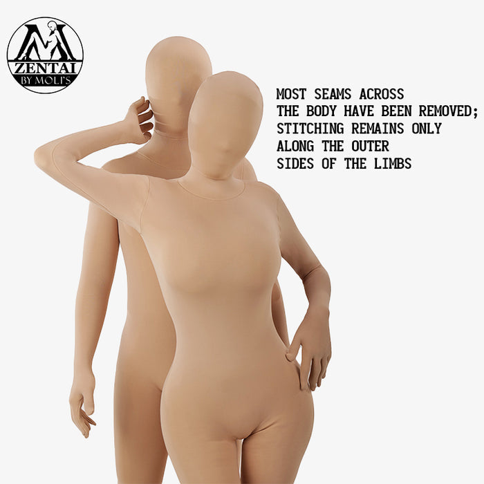 InTheMask by MOLIS Ultra Thick Series 2nd Gen 12800D seam-reduced Zentai suit for Kigurumi, showcasing the heavy, textured fabric.