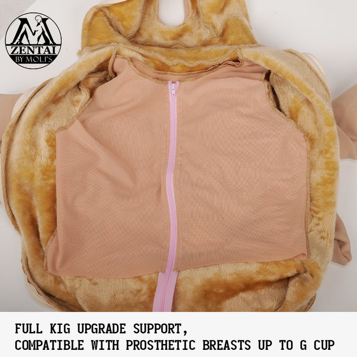 InTheMask by MOLIS Ultra Thick Series 2nd Gen 12800D seam-reduced Zentai for Kigurumi in vibrant colors, close-up of fabric texture.