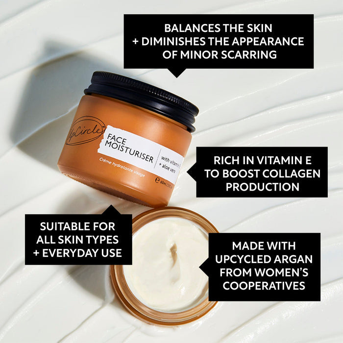UpCircle Face Moisturiser with Vitamin E 60ml &Keep